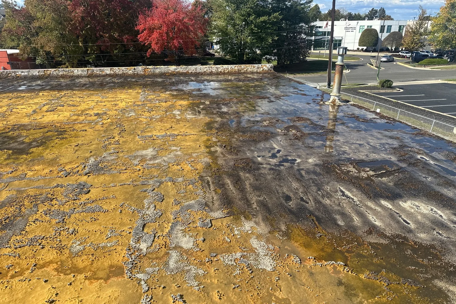 Documented flat roof surface from a completed CompanyCam project